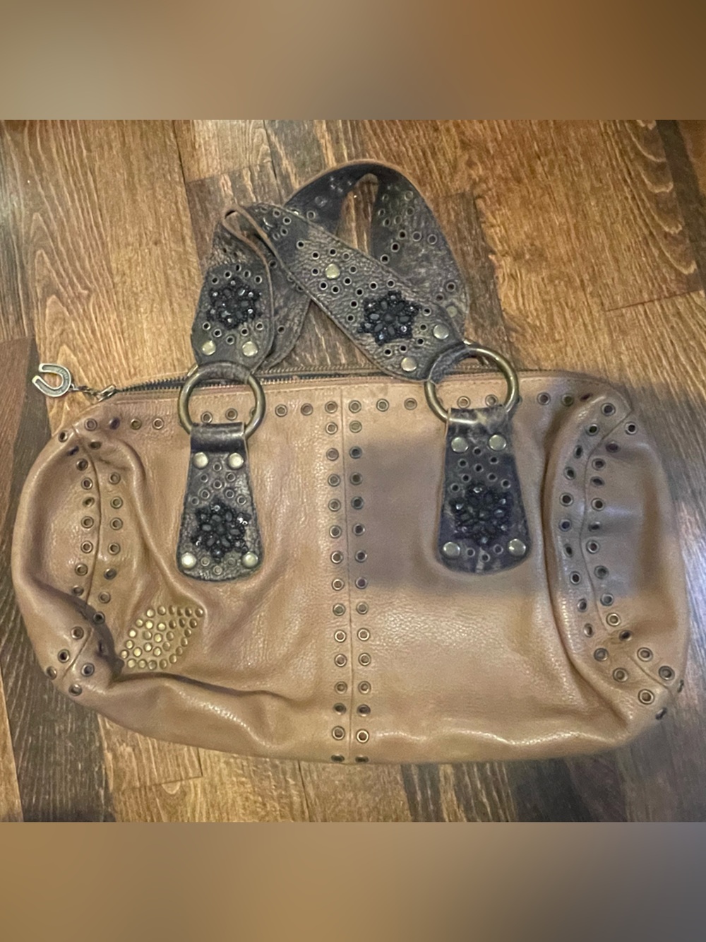 Betsey Johnson mini studded leather bag